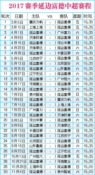 2017中超赛程 2017中超联赛-第2张图片-www.211178.com_果博福布斯