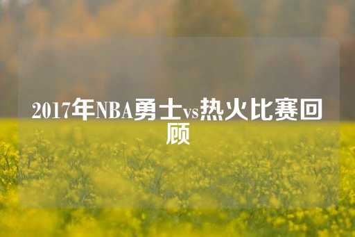 2017年NBA勇士vs热火比赛回顾