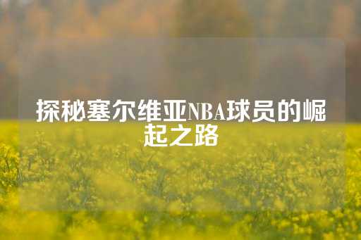 探秘塞尔维亚NBA球员的崛起之路-第1张图片-皇冠信用盘出租