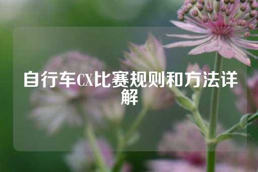 自行车CX比赛规则和方法详解